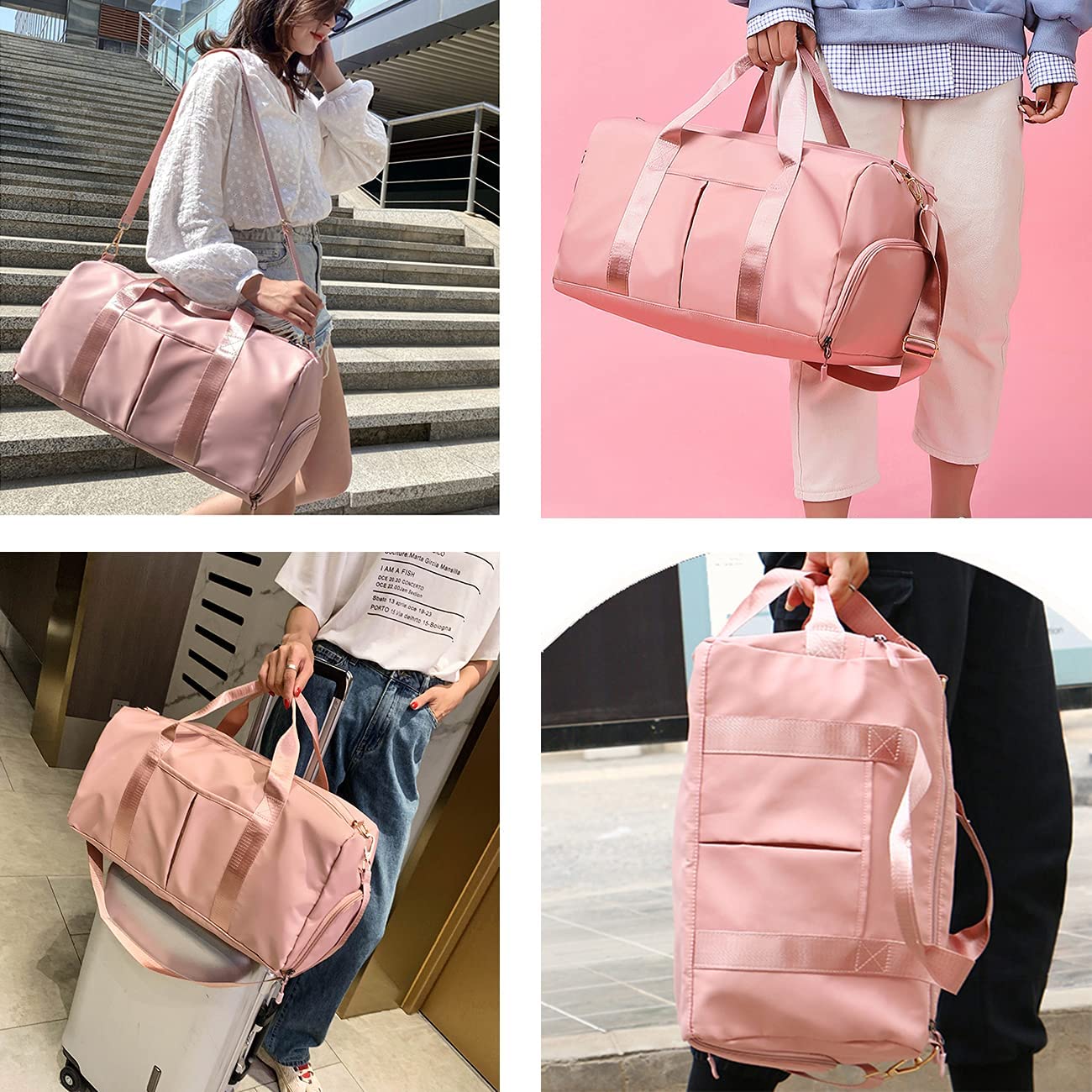 Duffel Bag Embroidered Sports Gym Bag, Travel with Wet Dry Pockets & Shoe Compartment Gift For Groomsman,Bridesmaid
