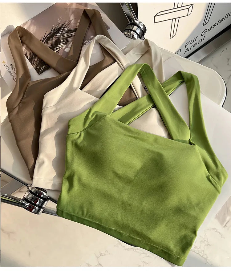 Nylon Cross Back Sports Bras