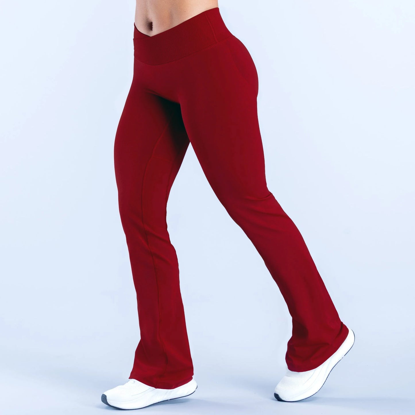 Seamless Sports Leggings Fashion Yoga Flared Pants Waist Cross Gym Clothes Fitness Wide-leg Trousers