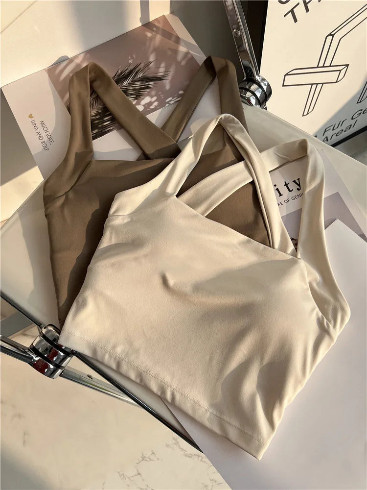Nylon Cross Back Sports Bras
