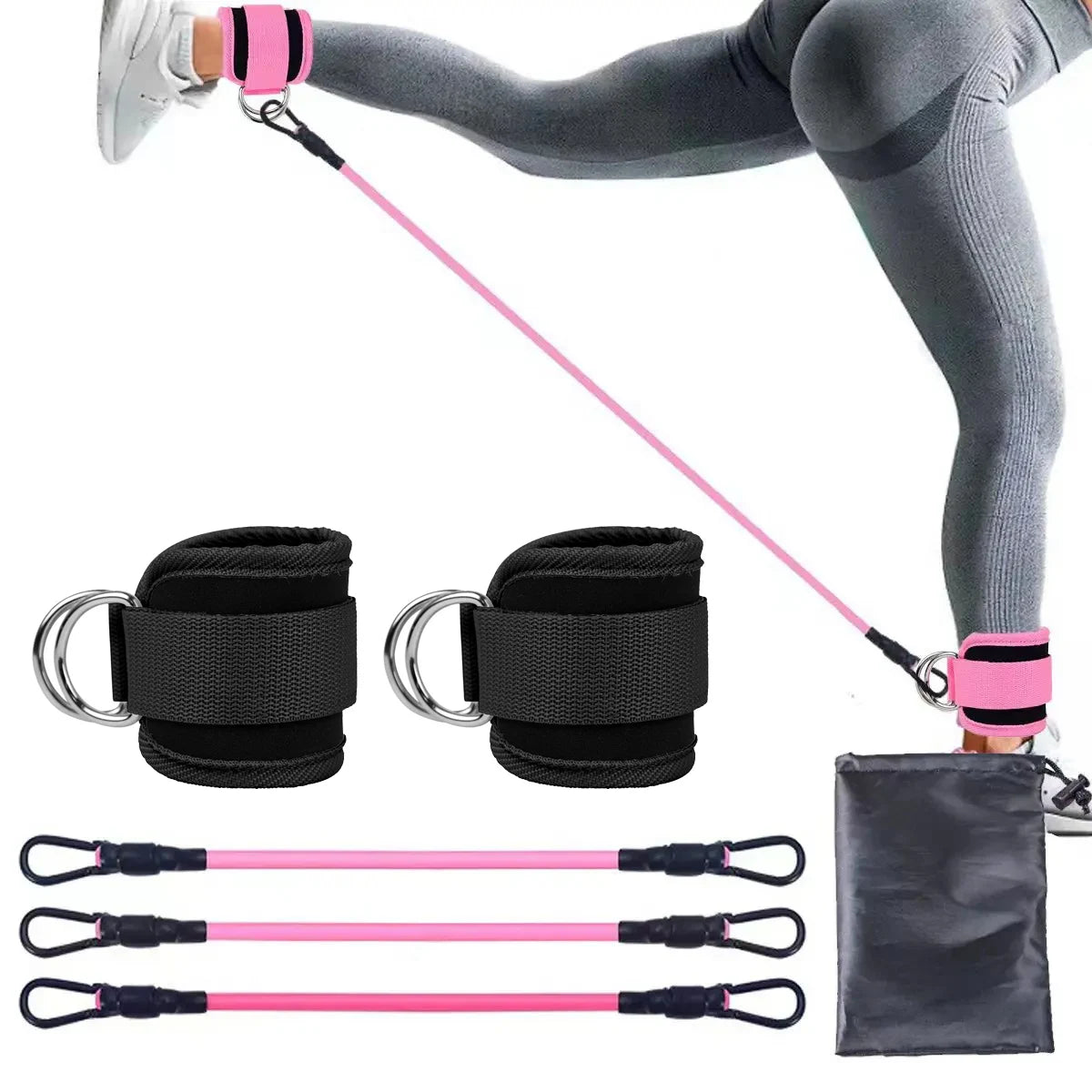 Resistance Bands With Ankle Straps