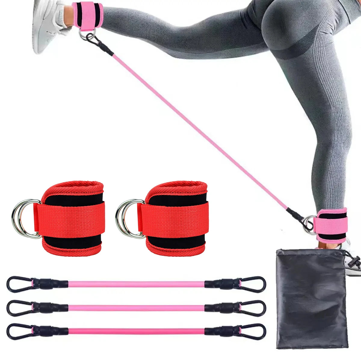 Resistance Bands With Ankle Straps