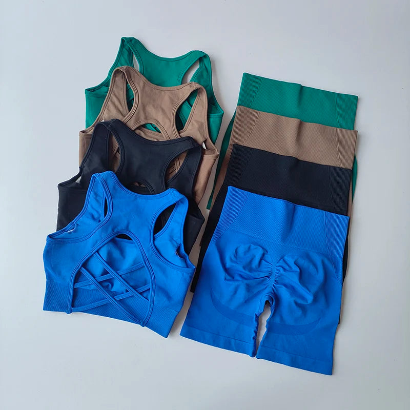 2 PCS Women Seamless Yoga Set