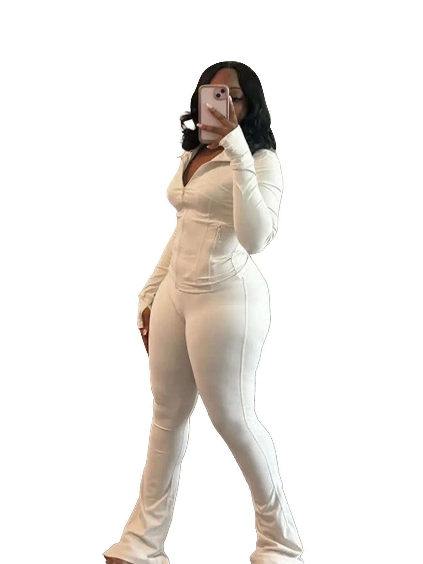 Casual Women's Long Sleeve Tight Fitting Sports Clothing 2-Piece Set Sexy Style Cross Border Trade European And American Market
