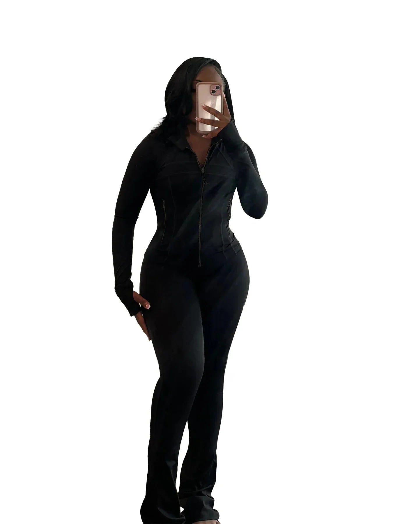 Casual Women's Long Sleeve Tight Fitting Sports Clothing 2-Piece Set Sexy Style Cross Border Trade European And American Market