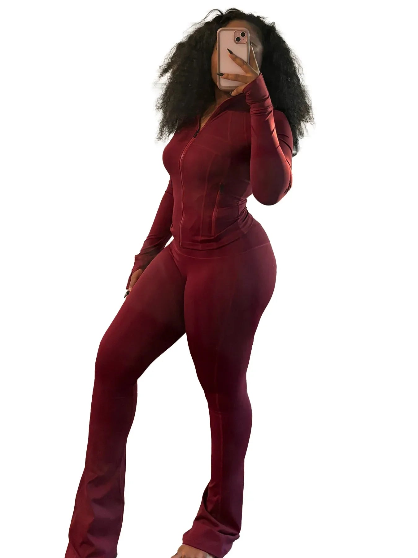 Casual Women's Long Sleeve Tight Fitting Sports Clothing 2-Piece Set Sexy Style Cross Border Trade European And American Market