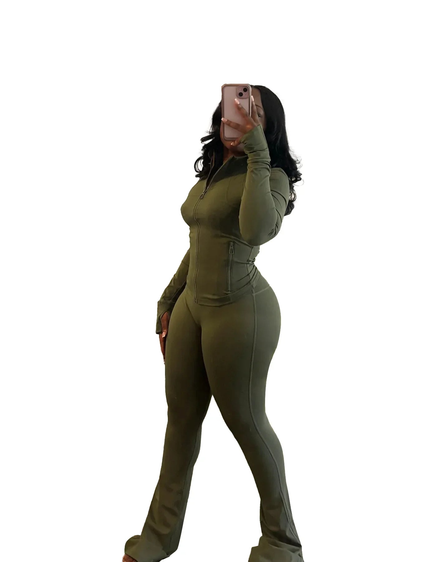 Casual Women's Long Sleeve Tight Fitting Sports Clothing 2-Piece Set Sexy Style Cross Border Trade European And American Market