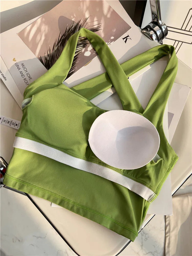 Nylon Cross Back Sports Bras