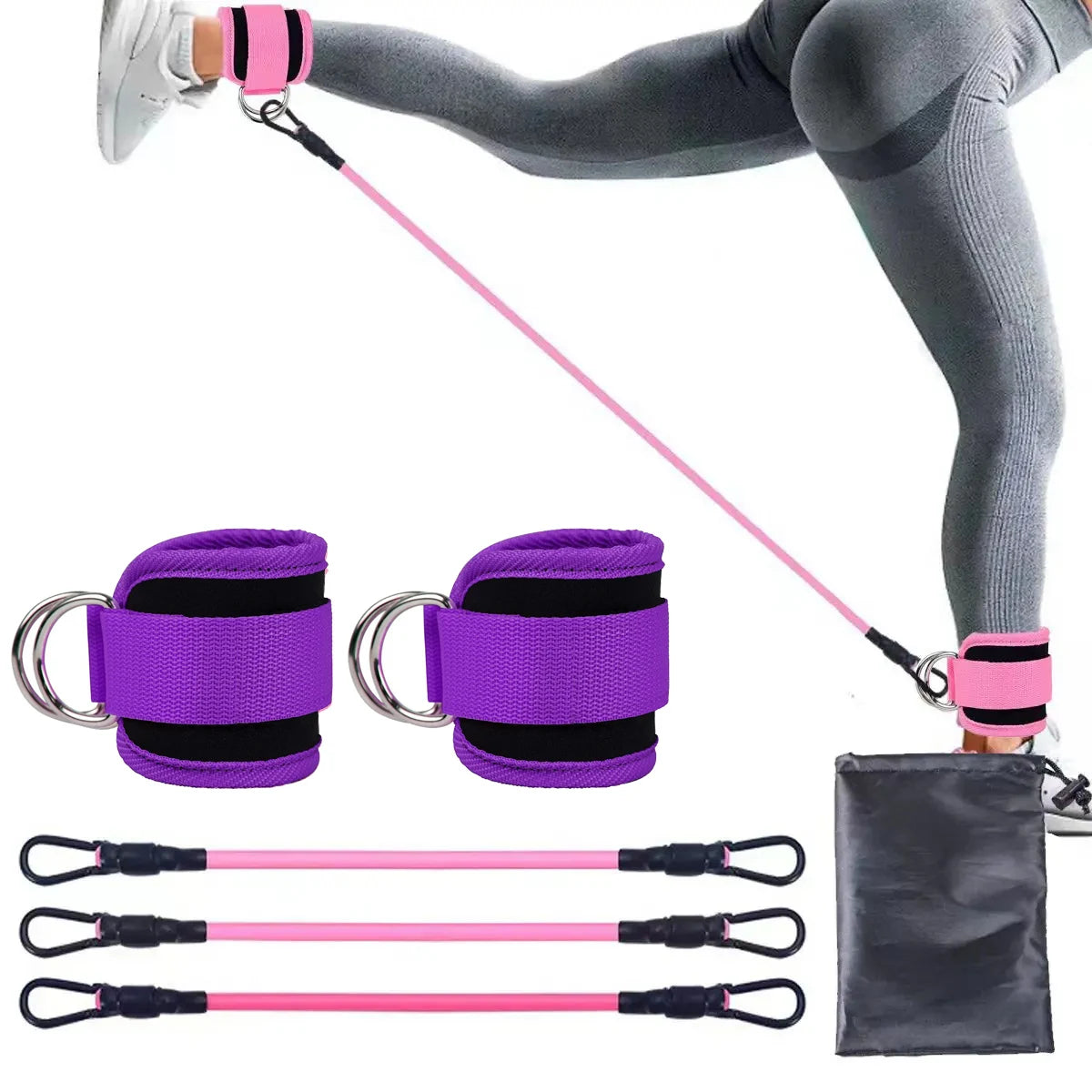 Resistance Bands With Ankle Straps