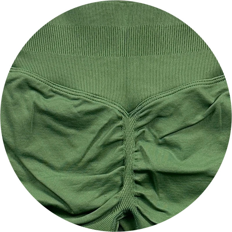 Impact Shorts, Seamless Set, Halter Sports Bra, Low Waist Scrunch