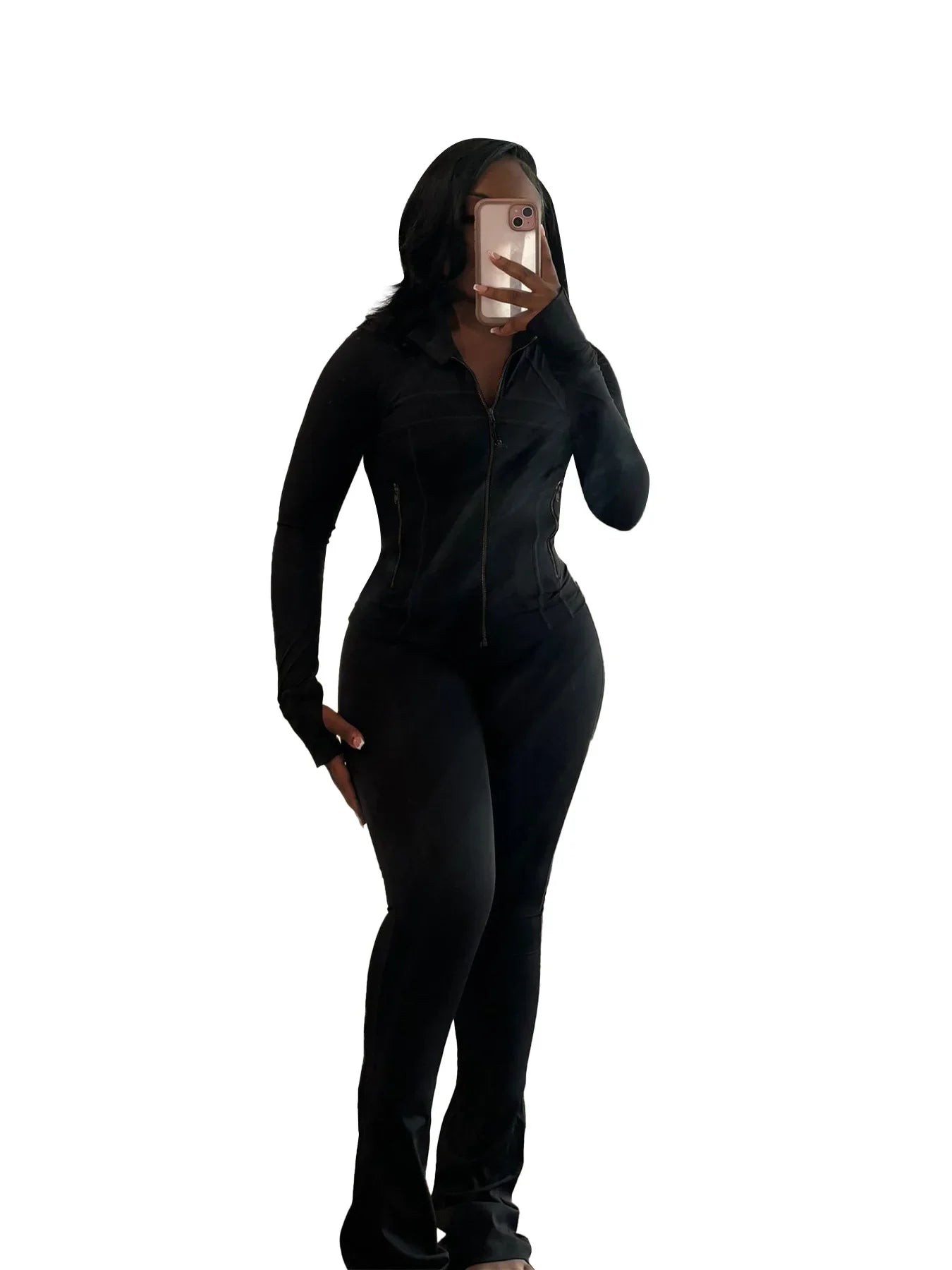 Casual Women's Long Sleeve Tight Fitting Sports Clothing 2-Piece Set Sexy Style Cross Border Trade European And American Market