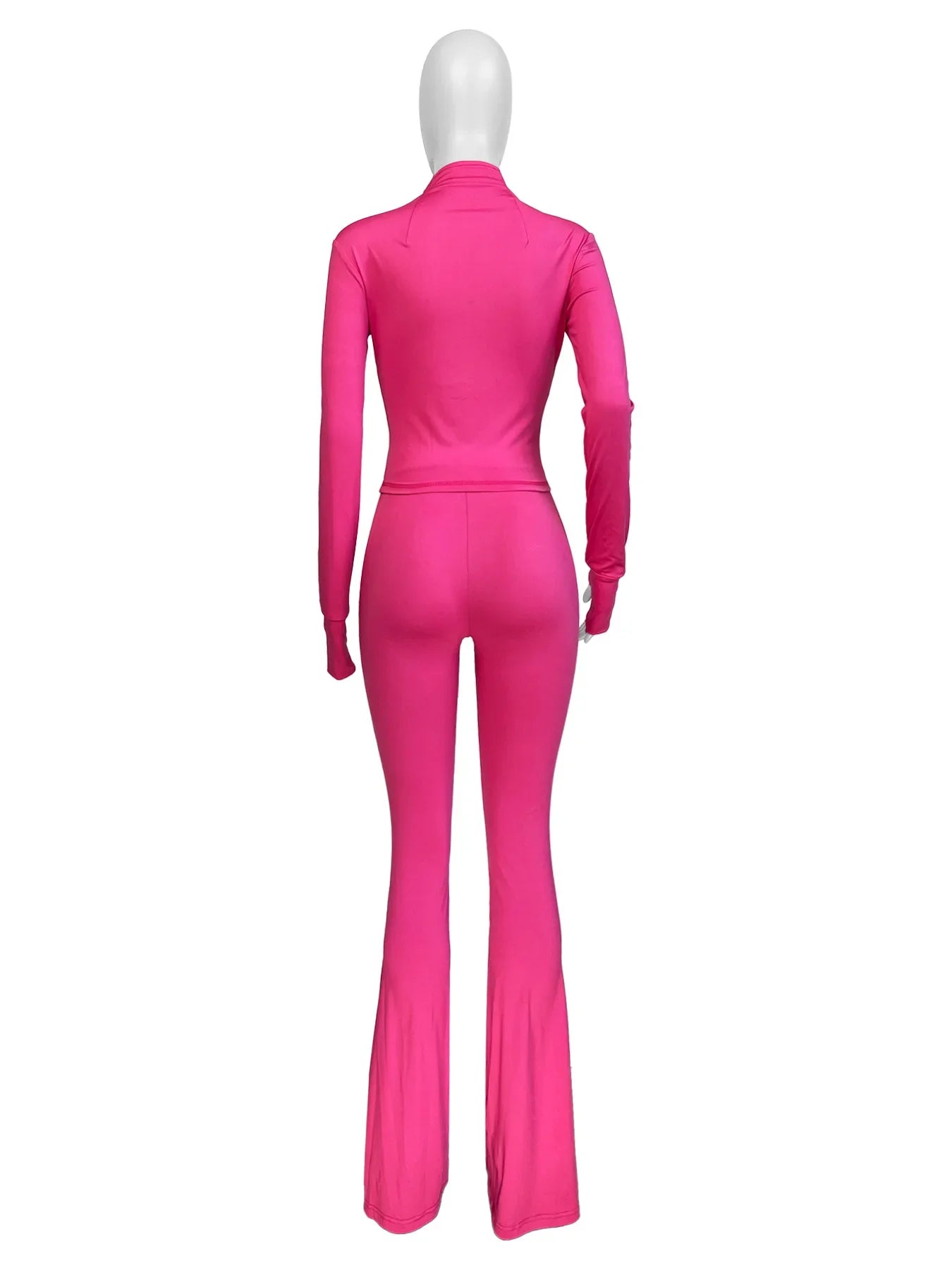 Casual Women's Long Sleeve Tight Fitting Sports Clothing 2-Piece Set Sexy Style Cross Border Trade European And American Market