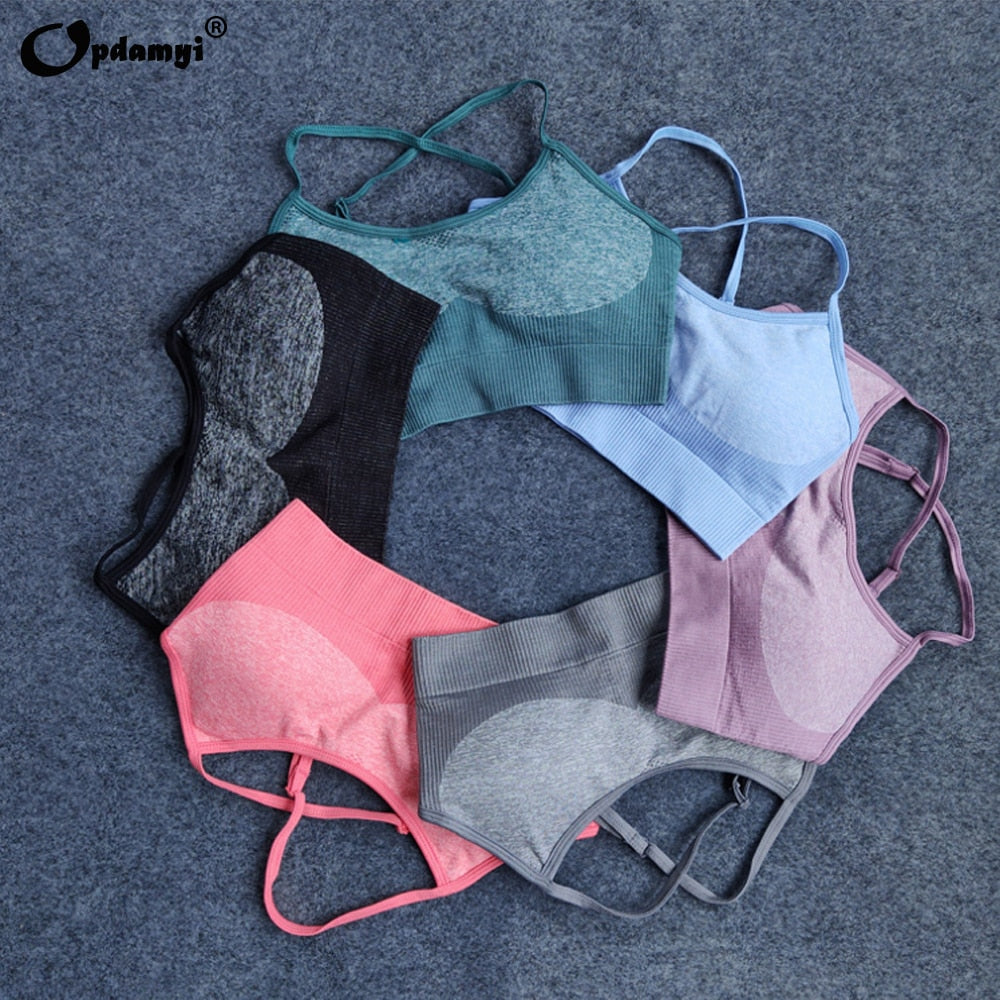 Yoga High Waist Leggings Seamless Set + Sports Bra