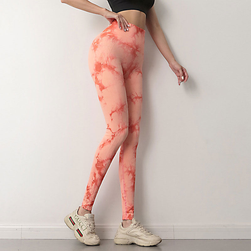 Tie dye High Waist Yoga Pants, Women Leggings