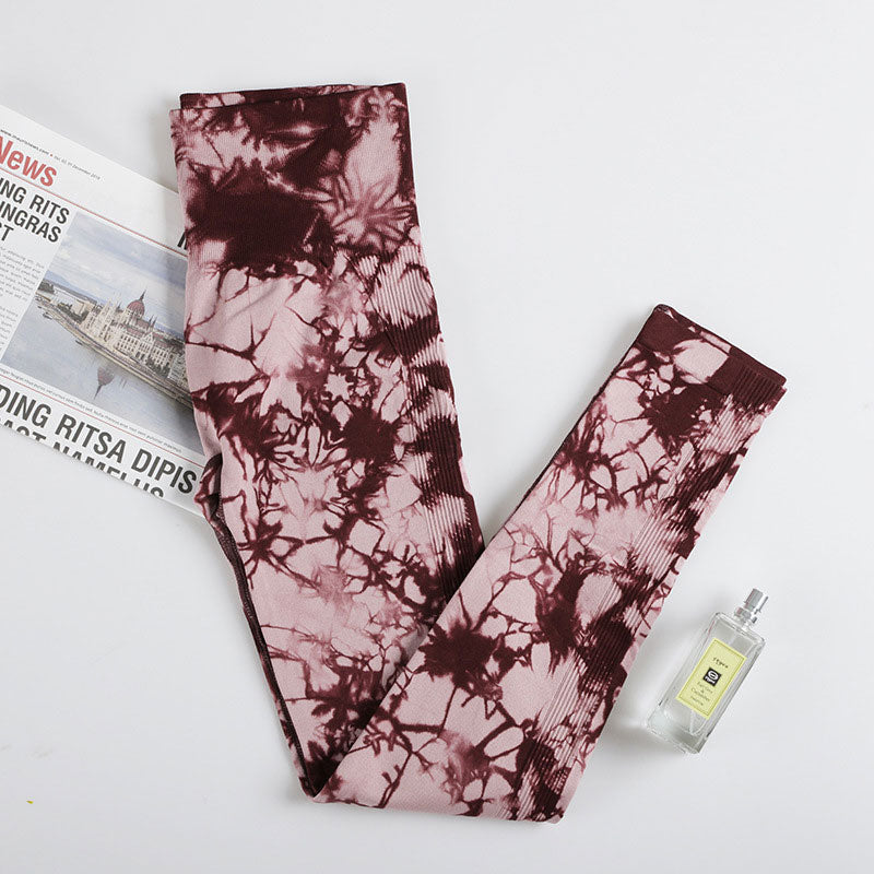 Tie dye High Waist Yoga Pants, Women Leggings