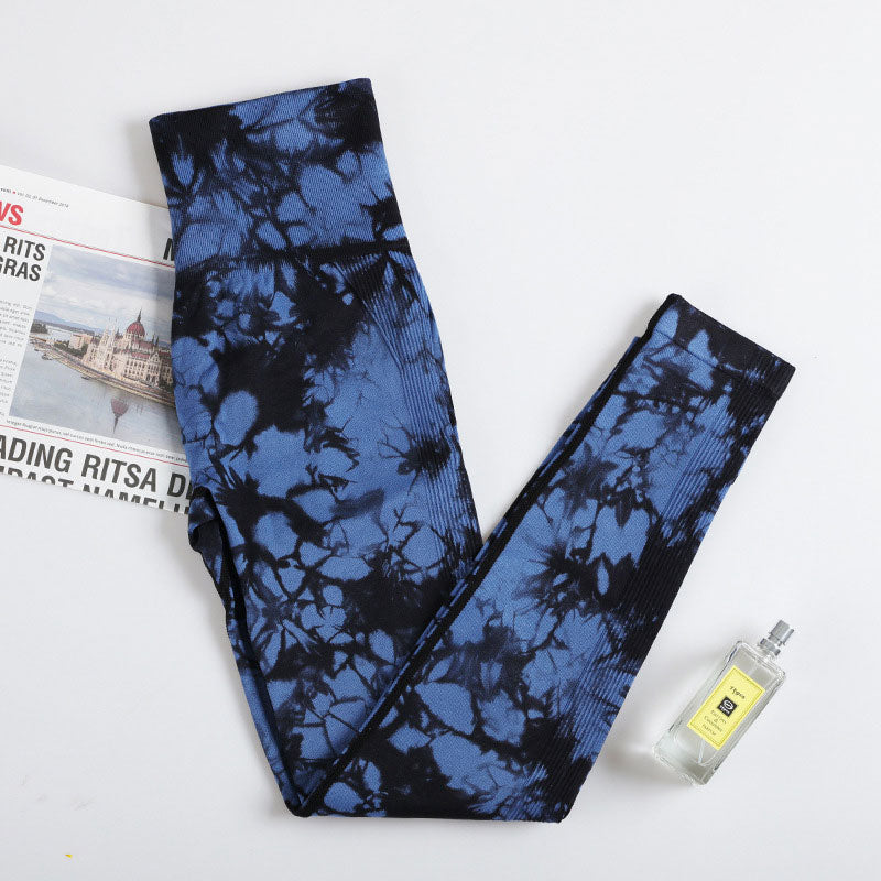 Tie dye High Waist Yoga Pants, Women Leggings