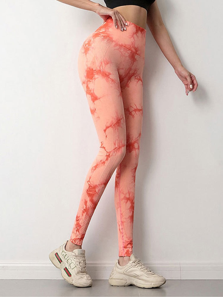 Tie Dye High Waist Butt Lift Sport Leggings.