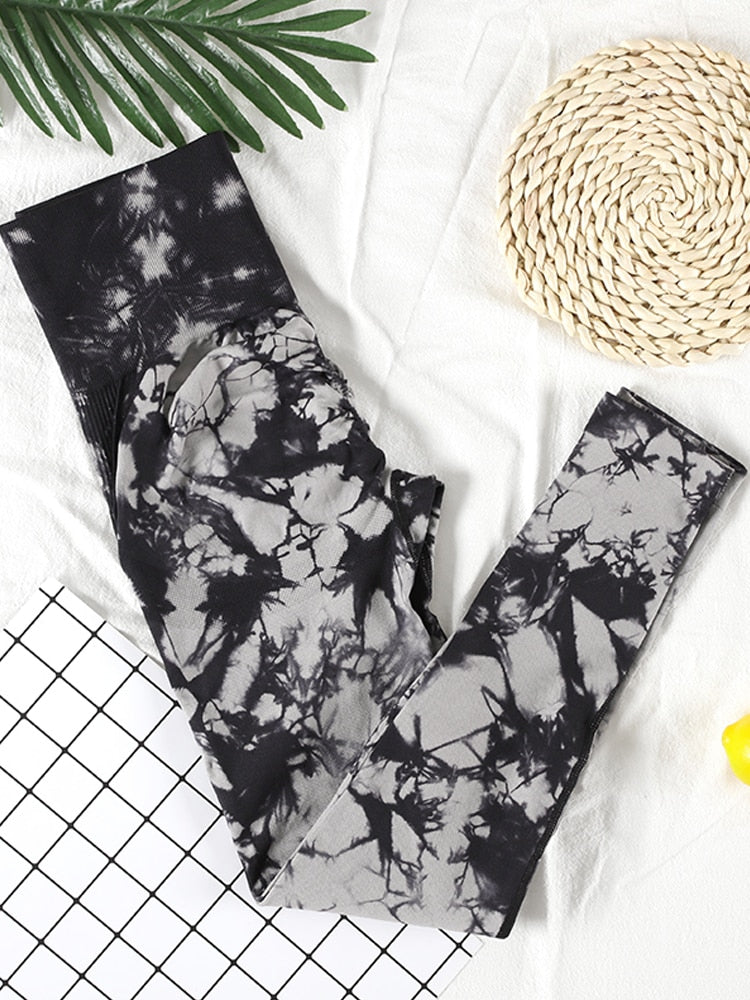 Tie Dye High Waist Butt Lift Sport Leggings.