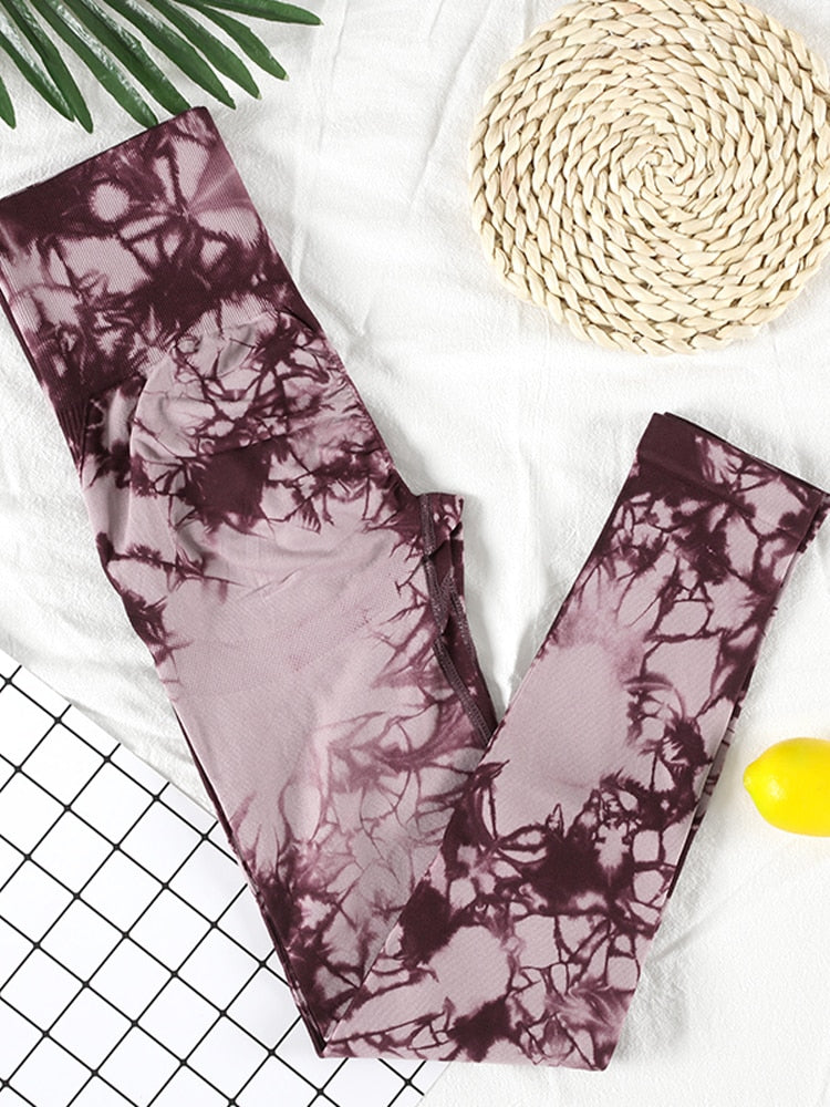 Tie Dye High Waist Butt Lift Sport Leggings.