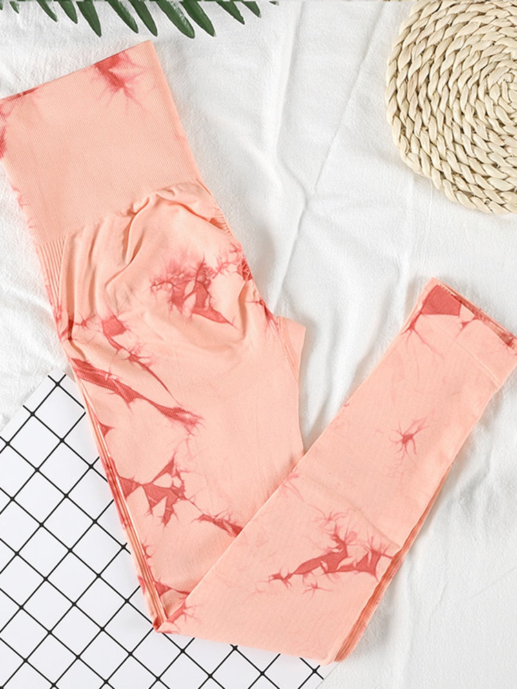 Tie Dye High Waist Butt Lift Sport Leggings.