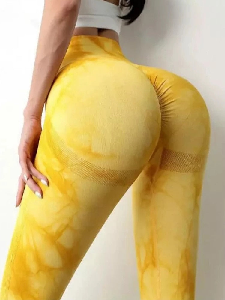 Tie Dye High Waist Butt Lift Sport Leggings.