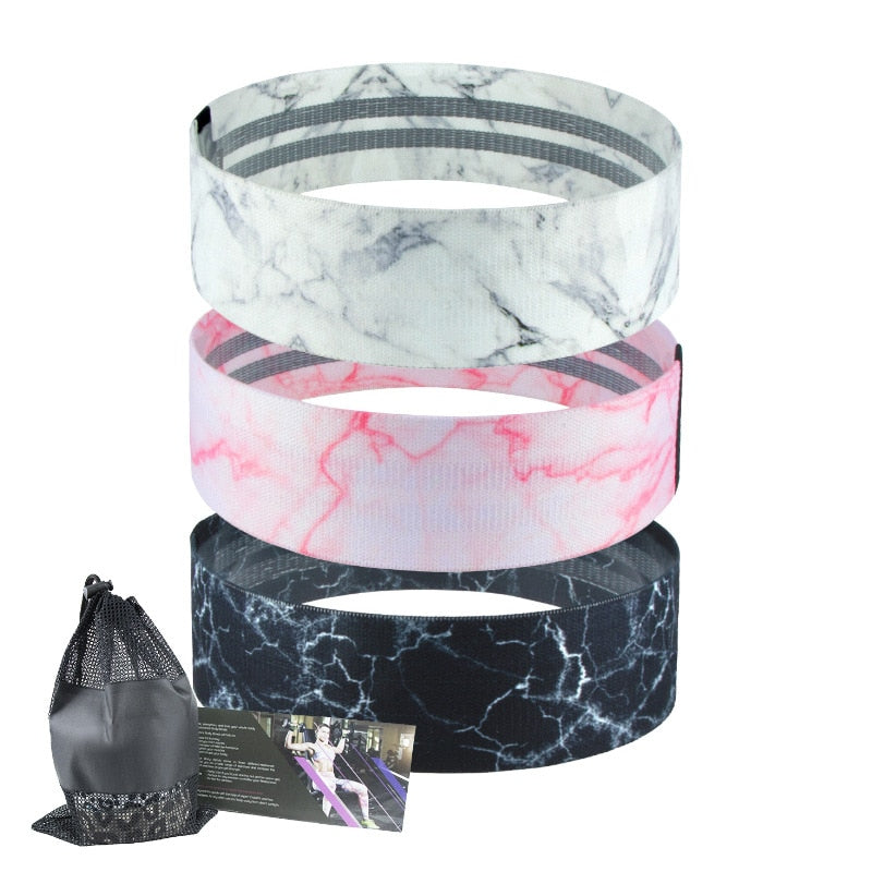 Booty Building Resistance Bands (marble Print)