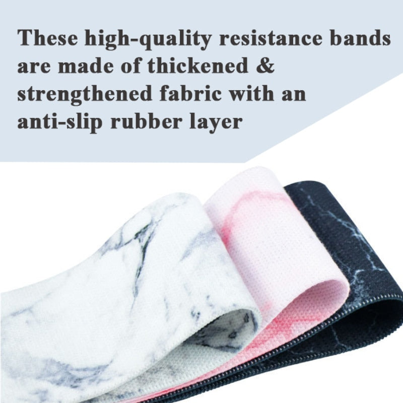 Booty Building Resistance Bands (marble Print)