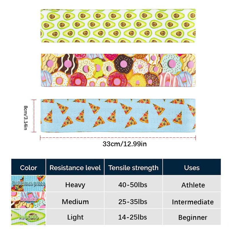 Booty Fabric Resistance Bands (print)