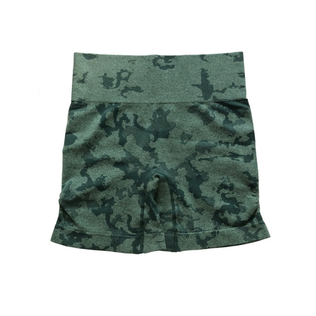 Women Adapt Camo Seamless Shorts, High Waisted Workout Shorts