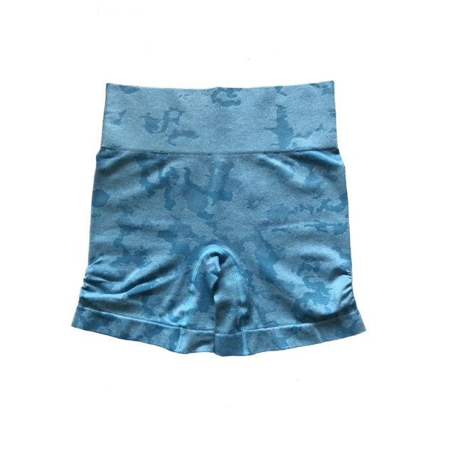 Women Adapt Camo Seamless Shorts, High Waisted Workout Shorts