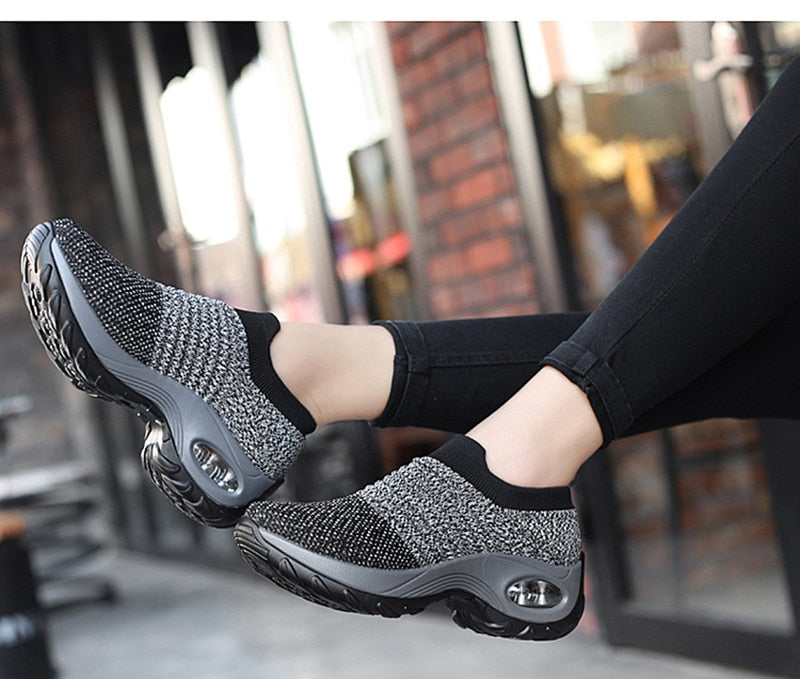Women Sneakers Thick Bottom Wedge Shoes