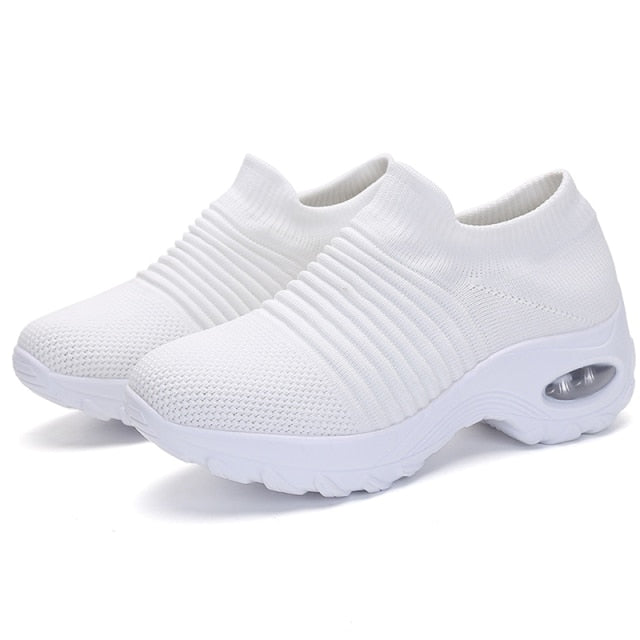Women Sneakers Thick Bottom Wedge Shoes