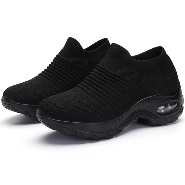 Women Sneakers Thick Bottom Wedge Shoes