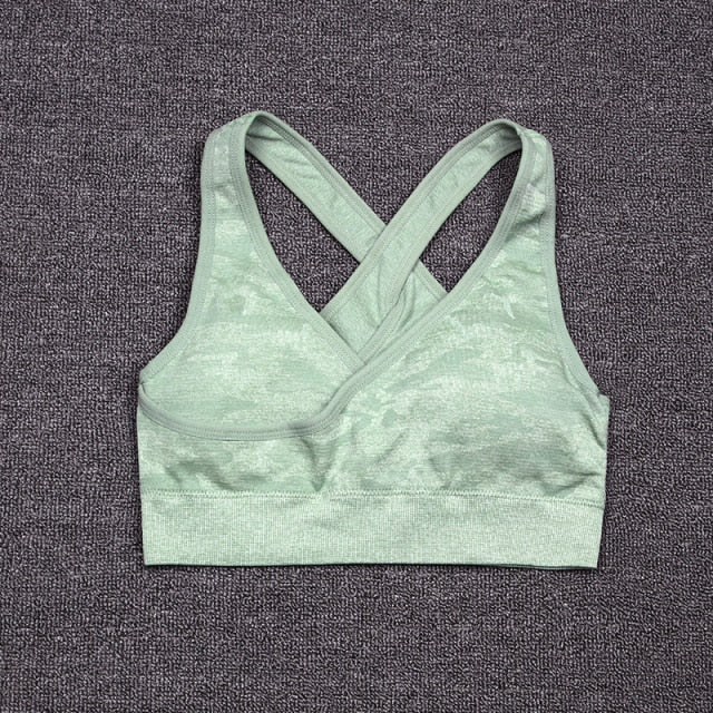 Seamless Two Piece Set, Sports Bra, High Waist Workout Leggings