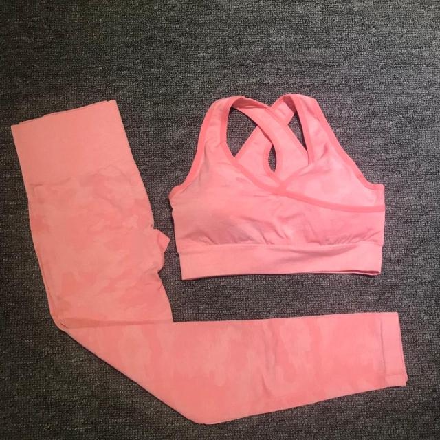 Seamless Two Piece Set, Sports Bra, High Waist Workout Leggings