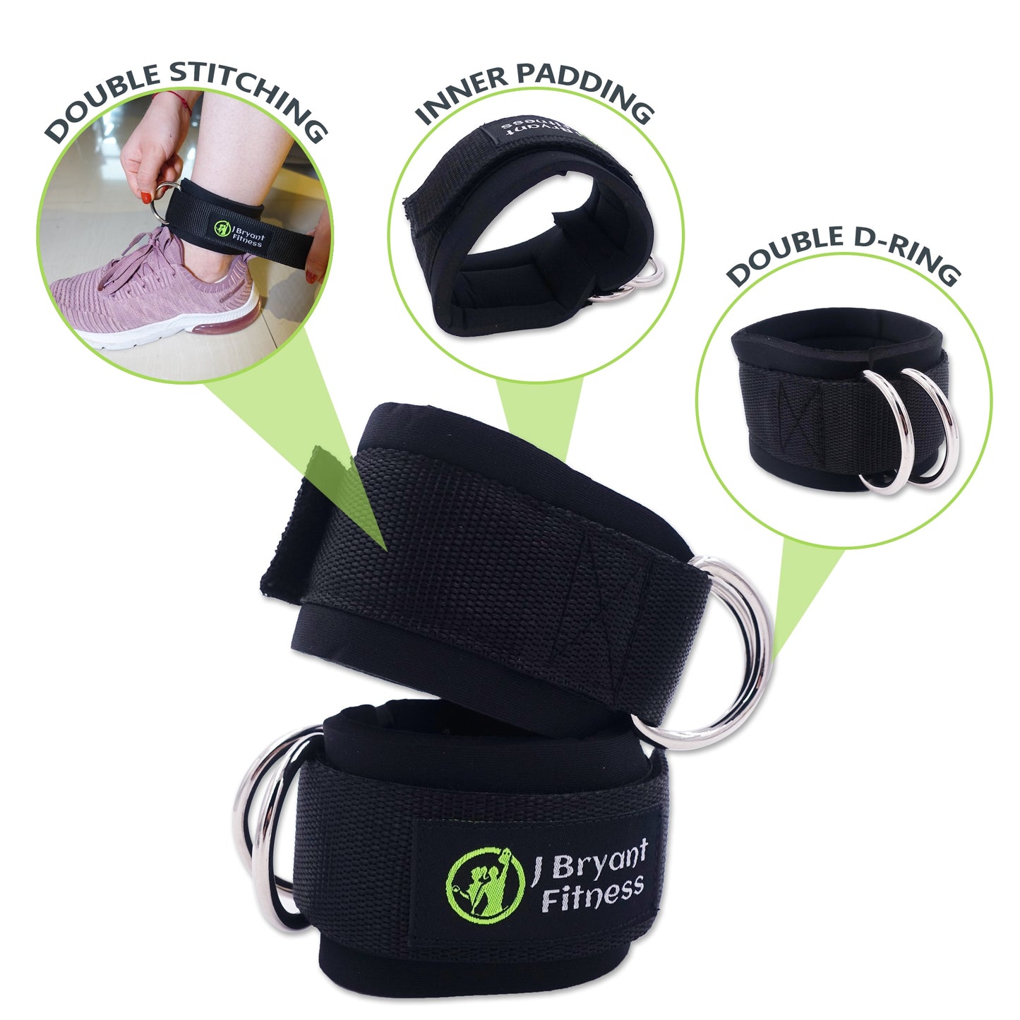 3 in 1 Barbell Pad Set with Carry Bag Weightlifting Wrist Wrap and Gym Ankle Straps for Lunges Hip Thrusts Powerlifting Deadlift