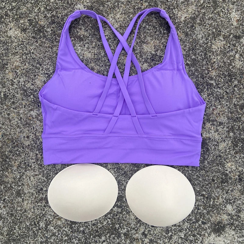 2 Piece Set workout Set, Cross Straps Bra + High Waist Leggings Running Tracksuit