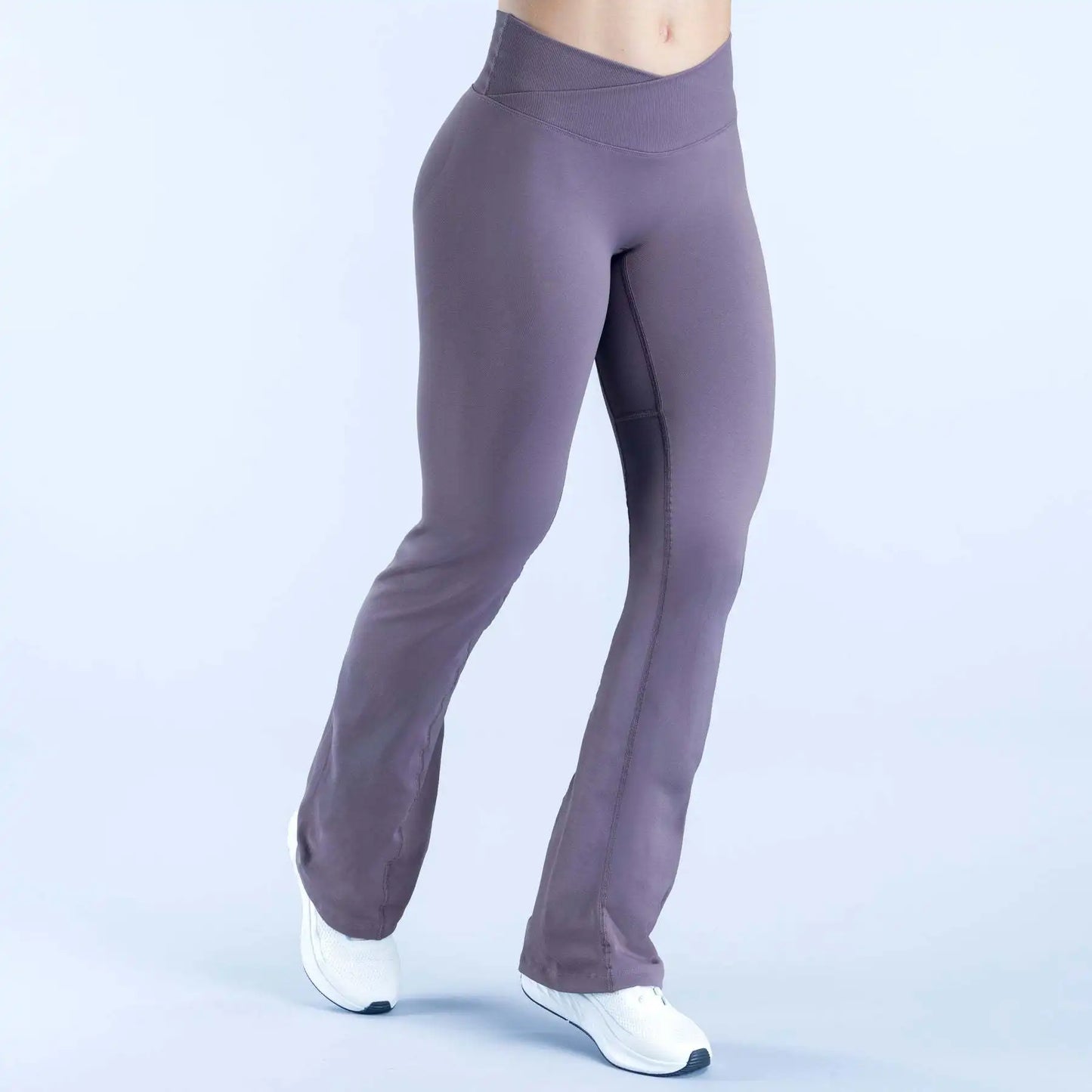 Seamless Sports Leggings Fashion Yoga Flared Pants Waist Cross Gym Clothes Fitness Wide-leg Trousers