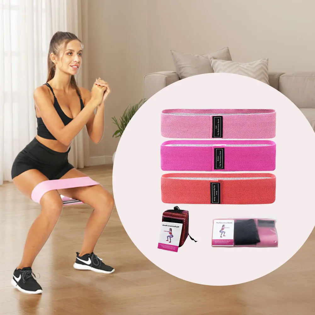 3Pcs Resistance Bands, Elastic Bands for Women & Men Home Gym Fitness Yoga Pilates