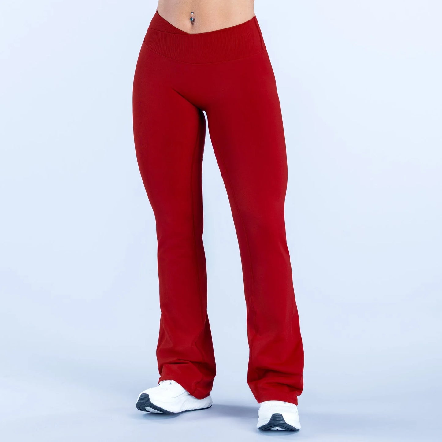 Seamless Sports Leggings Fashion Yoga Flared Pants Waist Cross Gym Clothes Fitness Wide-leg Trousers