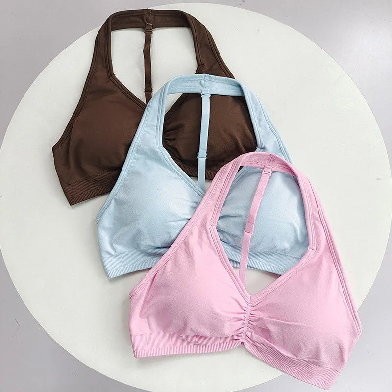 Adjustable High-Impact workout T-Back Sports Bra