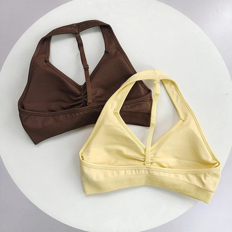 Adjustable High-Impact workout T-Back Sports Bra