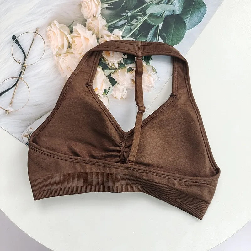 Adjustable High-Impact workout T-Back Sports Bra