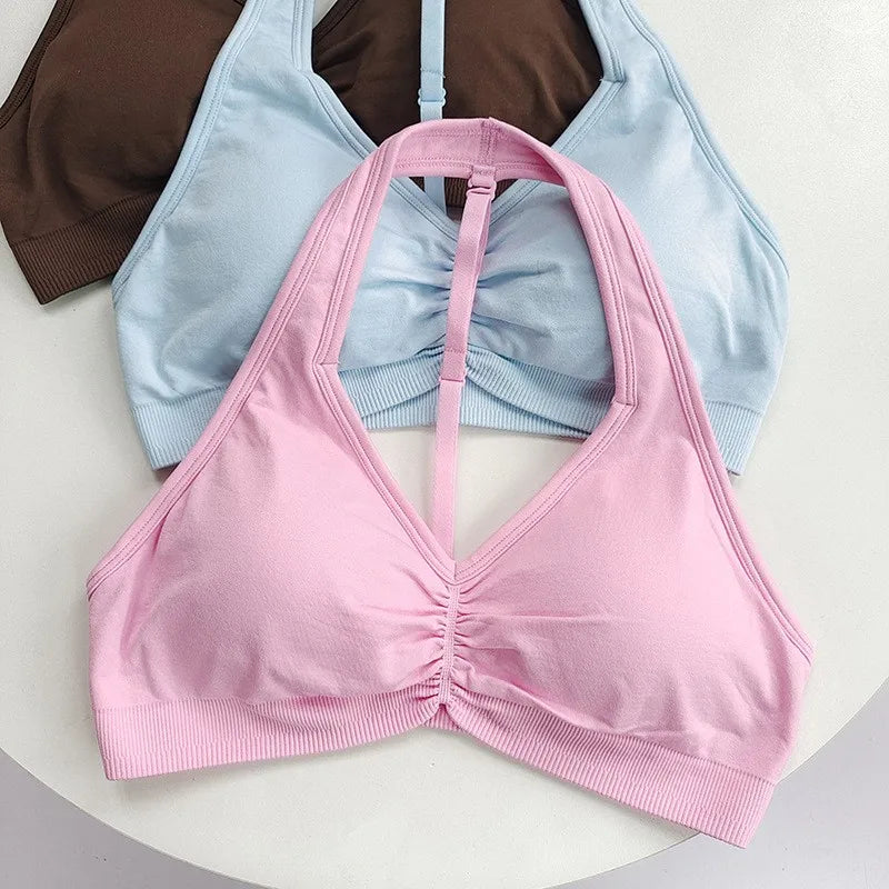 Adjustable High-Impact workout T-Back Sports Bra