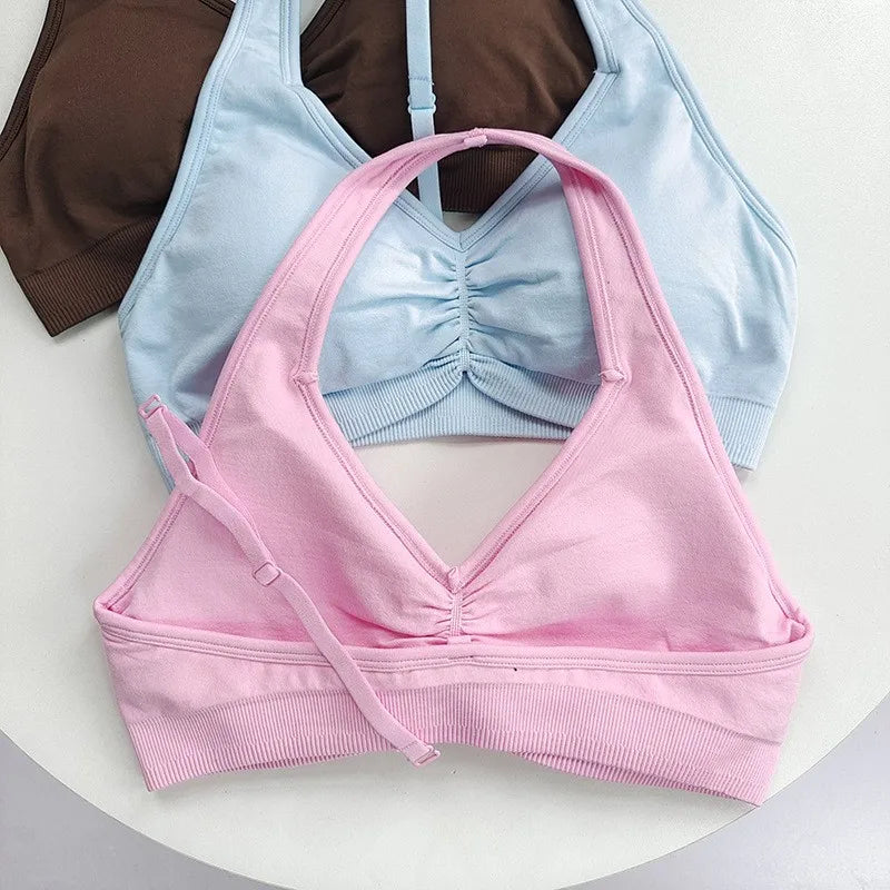 Adjustable High-Impact workout T-Back Sports Bra
