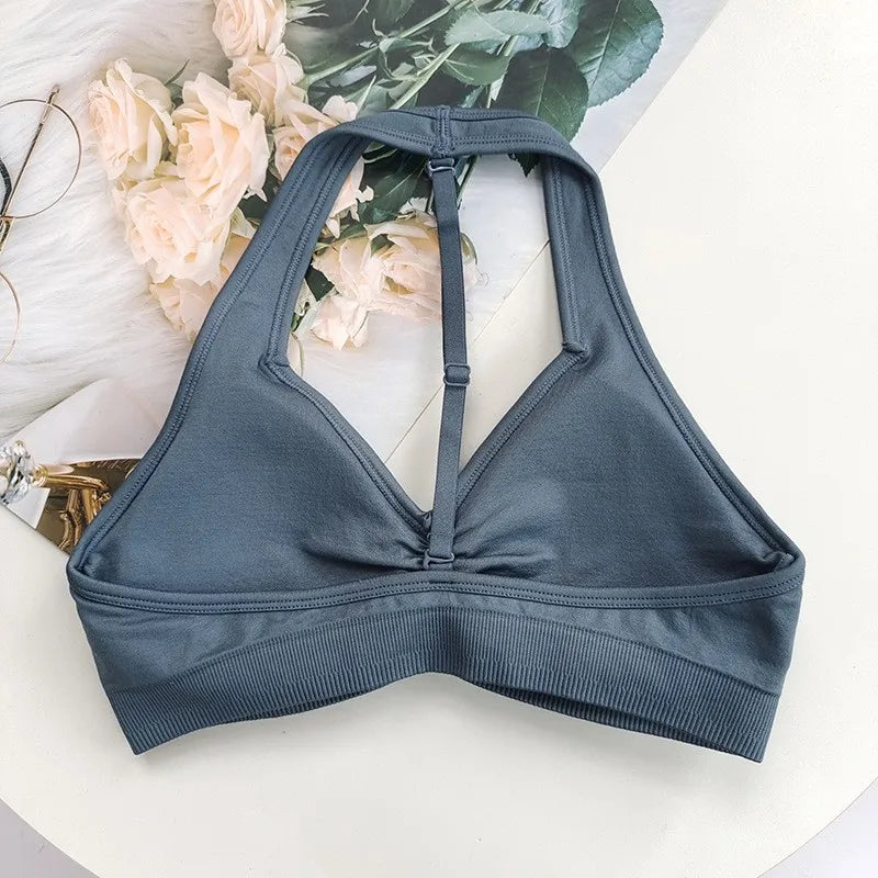 Adjustable High-Impact workout T-Back Sports Bra