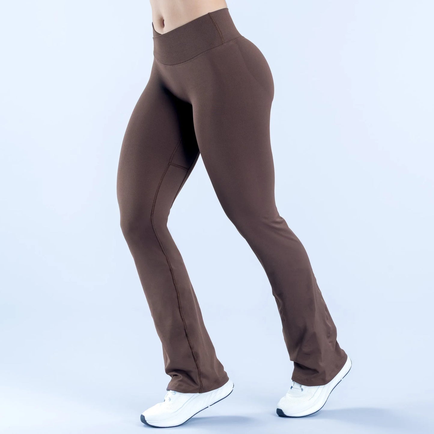 Seamless Sports Leggings Fashion Yoga Flared Pants Waist Cross Gym Clothes Fitness Wide-leg Trousers