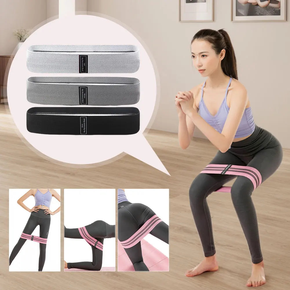 3Pcs Resistance Bands, Elastic Bands for Women & Men Home Gym Fitness Yoga Pilates