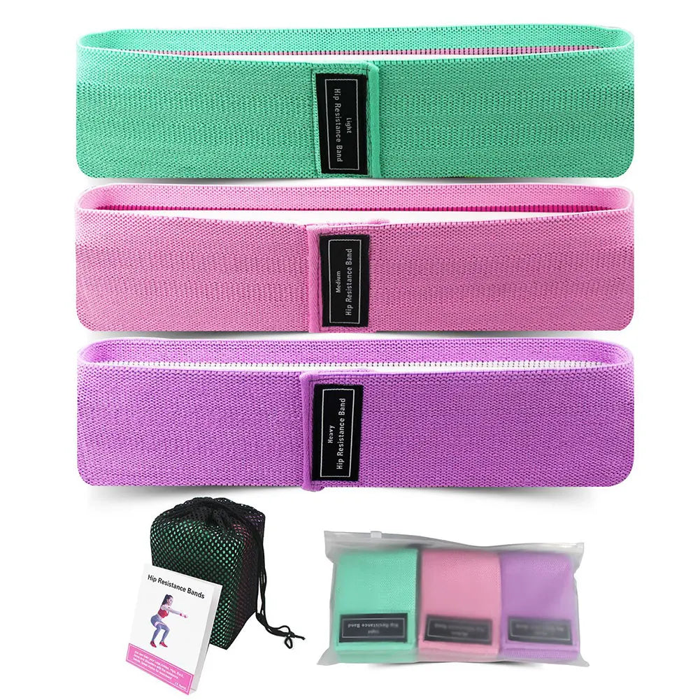 3Pcs Resistance Bands, Elastic Bands for Women & Men Home Gym Fitness Yoga Pilates