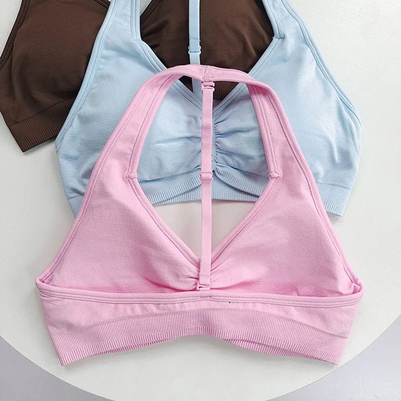 Adjustable High-Impact workout T-Back Sports Bra